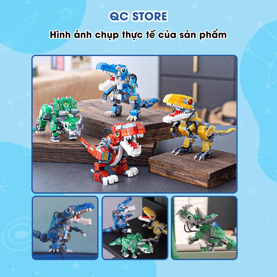 Mô hình lắp ráp khủng long bạo chúa jurassic park dạ quang 3D cho bé QC Store-duoc-ban-tai-QC Store