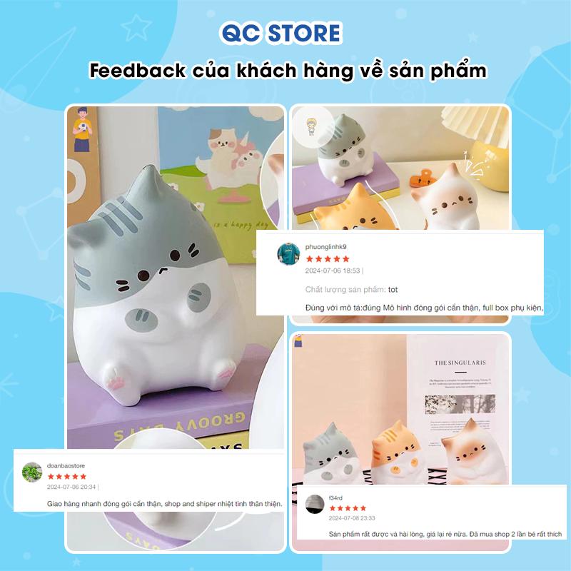 Đồ chơi Squishy mèo bóp xả stress siêu mềm cute đáng yêu QC Store-duoc-ban-tai-QC Store