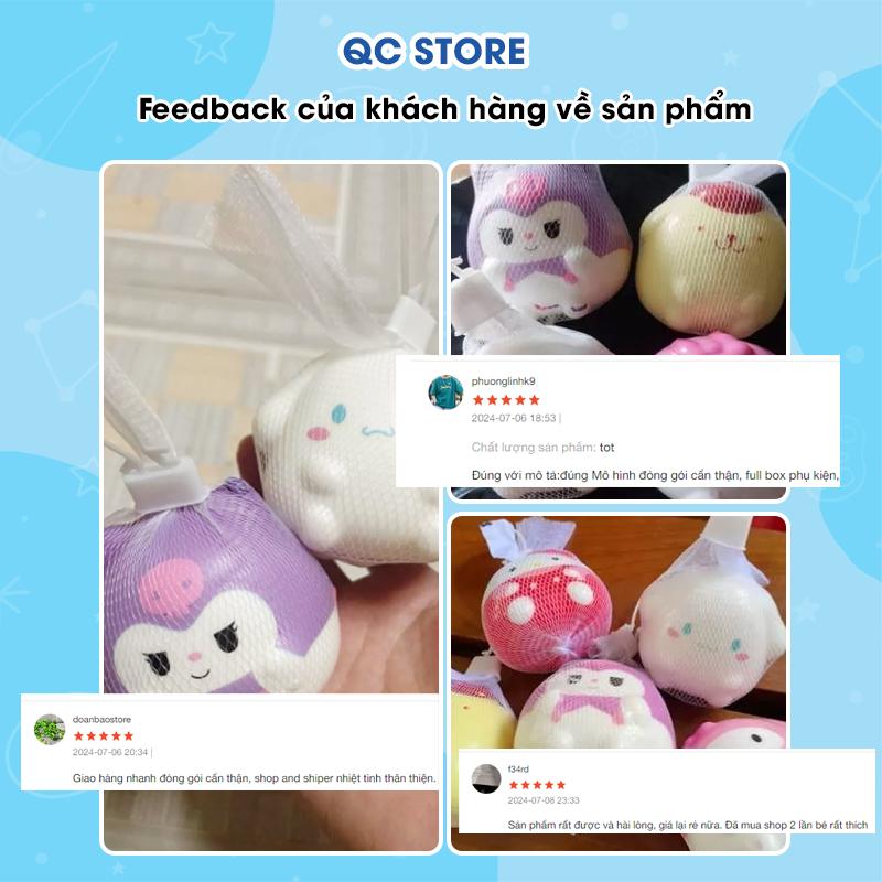 Đồ chơi Squishy Mochi bóp xả stress siêu mềm cute vô tri giải trí nhân vật Kuromi Melody Cinamoroll QC Store-duoc-ban-tai-QC Store