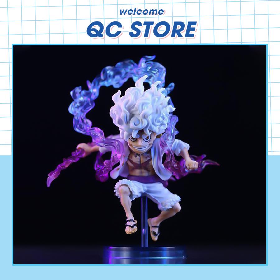 Mô hình Luffy Gear 5 One Piece chibi mini giá rẻ cao 10 cm No box quà tặng cho bạn trai QC Store-duoc-ban-tai-QC Store