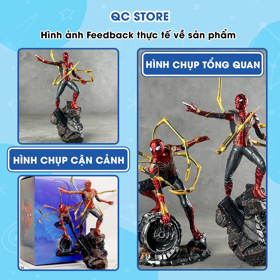 Mô hình spiderman  Iron Spider người nhện 20-25cm decor siêu nhân siêu anh hùng avenger cao cấp endgame giá rẻ QC Store-duoc-ban-tai-QC Store