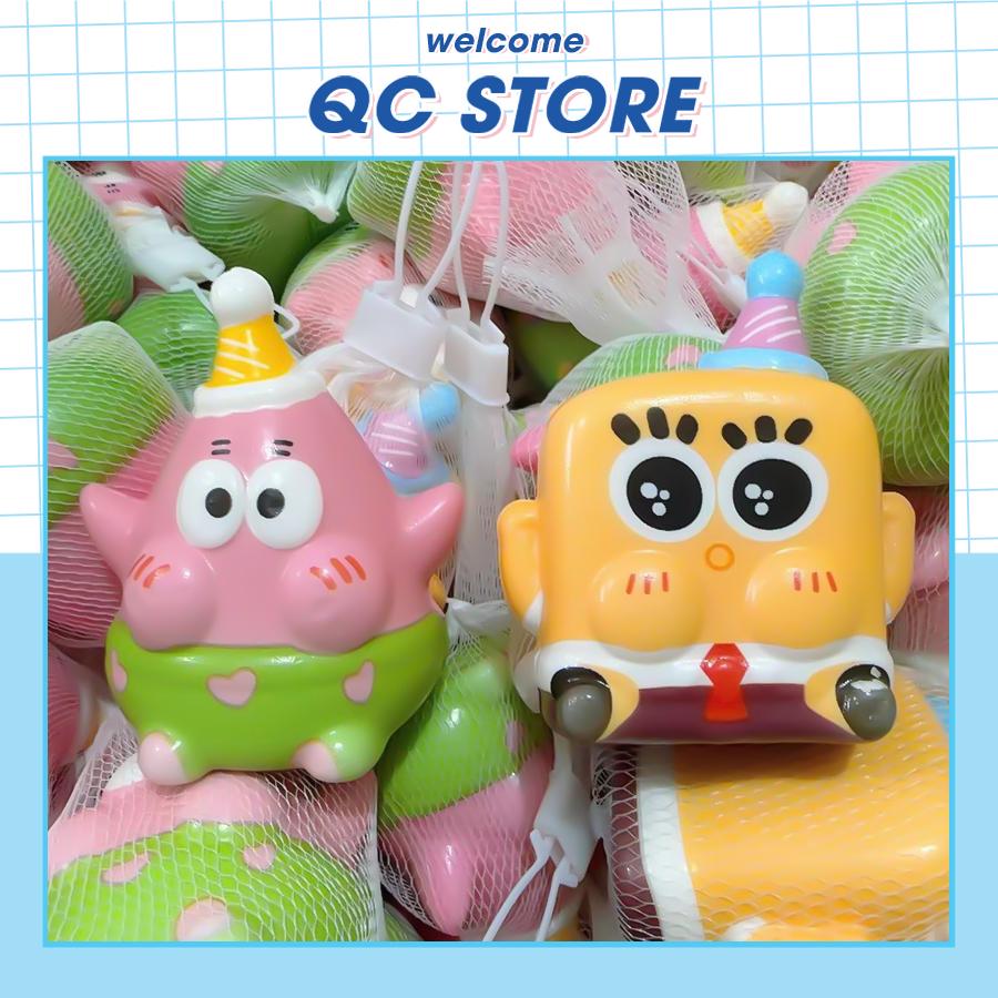Đồ chơi Squishy Mochi bóp xả stress siêu mềm cute vô tri giải trí nhân vật Bọt Biển Sao Biển Sponge Bob QC Store-duoc-ban-tai-QC Store