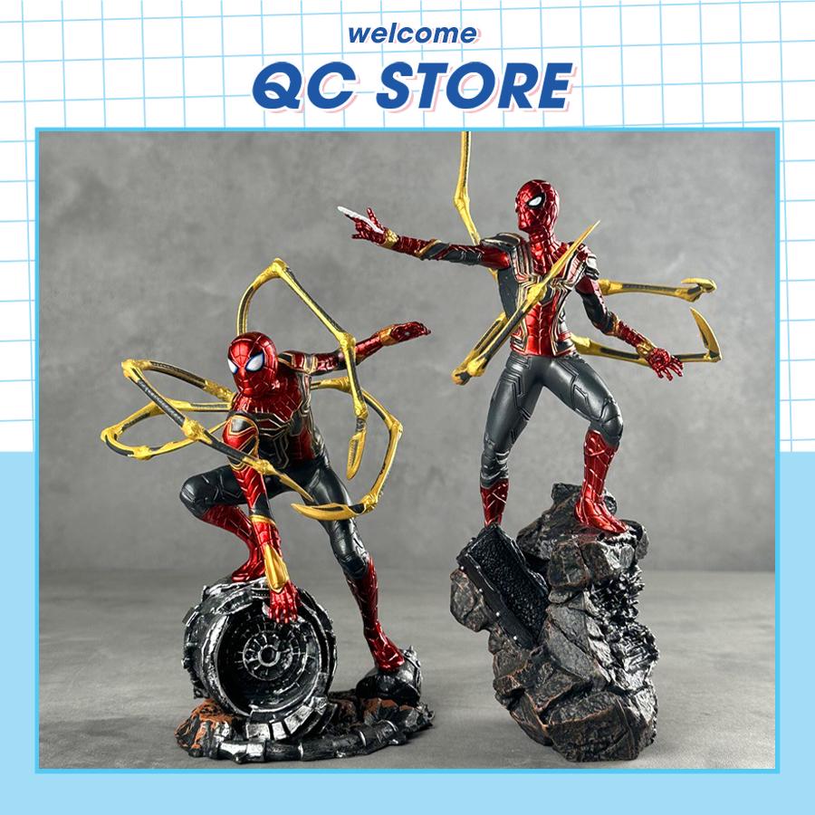 Mô hình spiderman  Iron Spider người nhện 20-25cm decor siêu nhân siêu anh hùng avenger cao cấp endgame giá rẻ QC Store-duoc-ban-tai-QC Store
