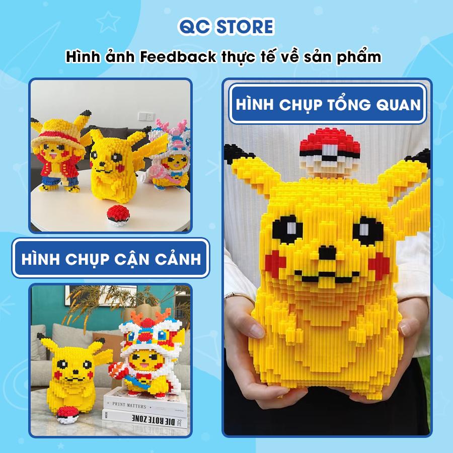Đồ chơi xếp hình lắp ráp to bự cỡ lớn 35cm nhân vật anime Mario Totoro Pikachu Naruto thông minh cho bé QC Store MRB01-duoc-ban-tai-QC Store