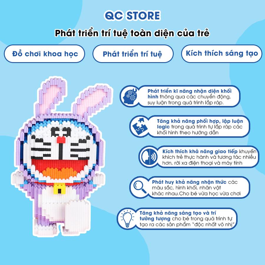 Đồ chơi Doraemon mô hình xếp hình lắp ráp Doremon cosplay cỡ lớn QC Store-duoc-ban-tai-QC Store