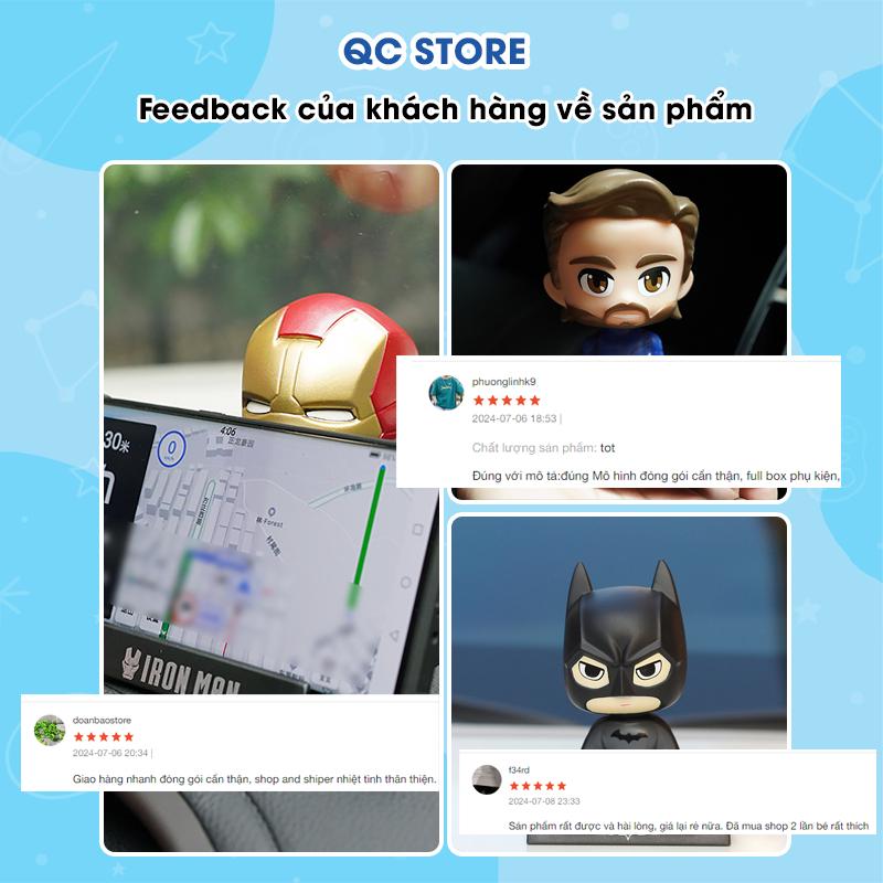 Mô hình siêu nhân siêu anh hùng lắc đầu marvel DC Ironman Captain Người Nhện Thanos QC Store-duoc-ban-tai-QC Store