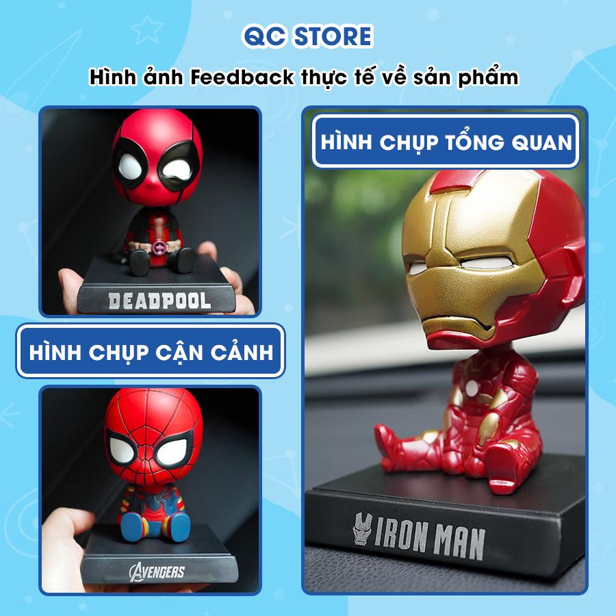 Mô hình siêu nhân siêu anh hùng lắc đầu marvel DC Ironman Captain Người Nhện Thanos QC Store-duoc-ban-tai-QC Store