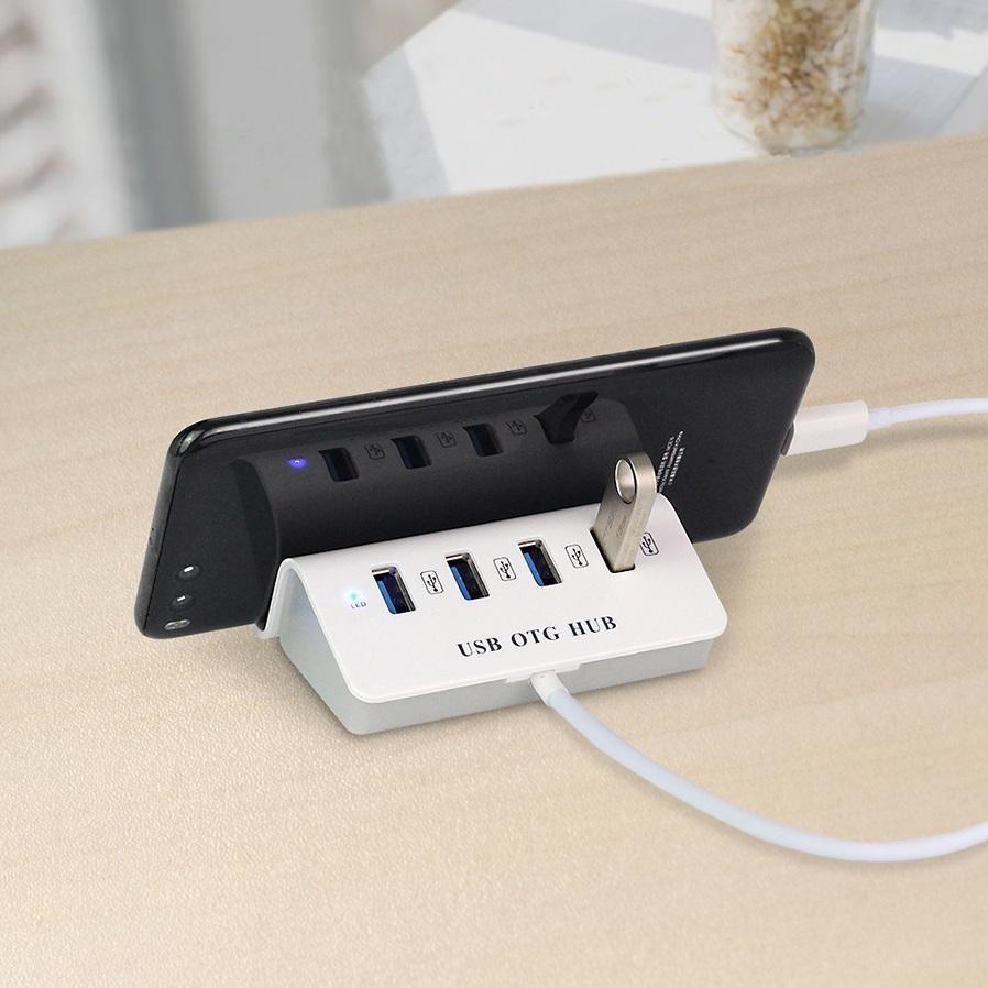 USB OTG HUB bộ chia cổng kết nối với điện thoại làm việc và chơi Roblox Minecraft hỗ trợ chia cổng USB máy tính-duoc-ban-tai-QC Store