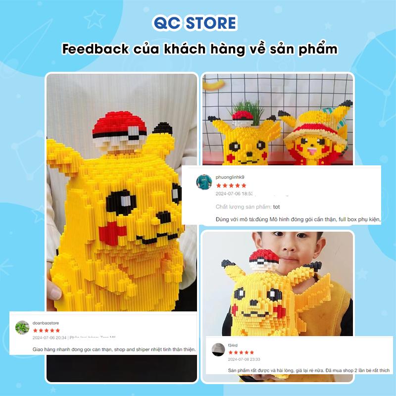 Đồ chơi xếp hình lắp ráp to bự cỡ lớn 35cm nhân vật anime Mario Totoro Pikachu Naruto thông minh cho bé QC Store MRB01-duoc-ban-tai-QC Store