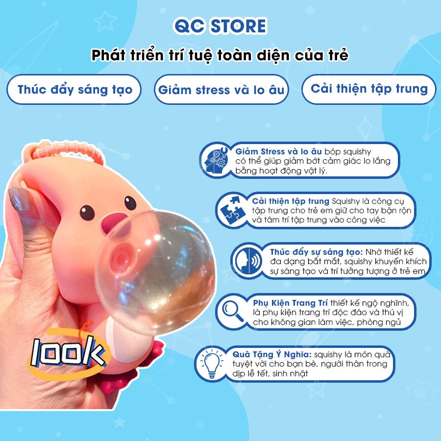 Đồ chơi Squishy Mochi bóp xả stress siêu mềm cute vô tri giải trí nhân vật Loopy hải ly QC Store-duoc-ban-tai-QC Store